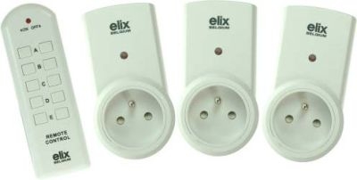 ELIMEX BVBA - Jeu de 3 prises domotiques secteur ON/OFF + Commande à distance