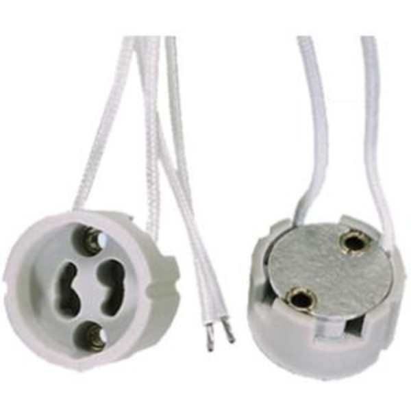 ELIMEX BVBA - Socket GU10 avec fils (20cm) - Céramique - Blanc