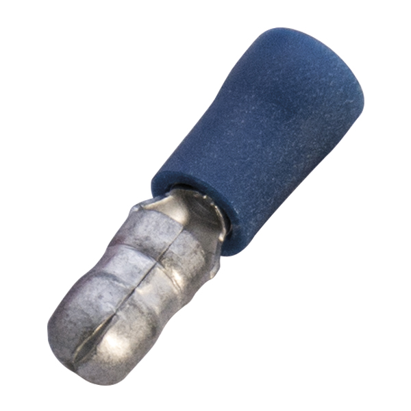 Haupa - Rondsteker blauw PVC geïsoleerd 1,5-2,5mm² lengte stift 5mm