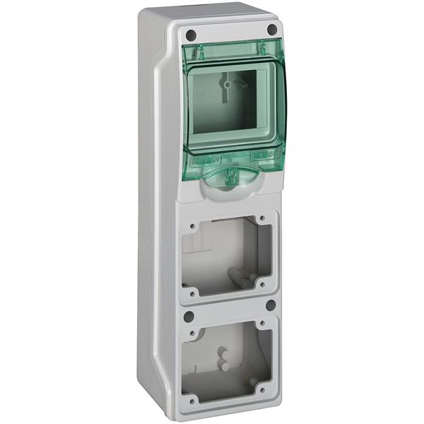 MERLIN GERIN - kast mini Kaedra - voor stopcontacten - 98 x 310 mm - 4 modules - 2 openingen