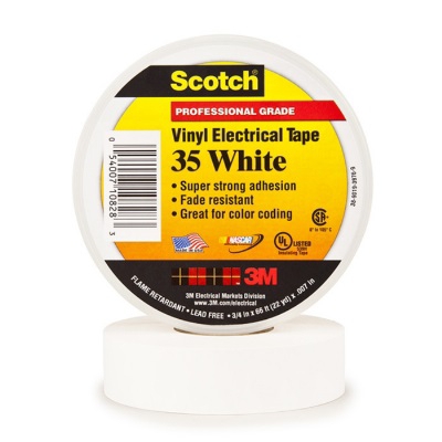 3M - 35 Scotch TM elektrische isolatietape PVC 19mmx20m wit