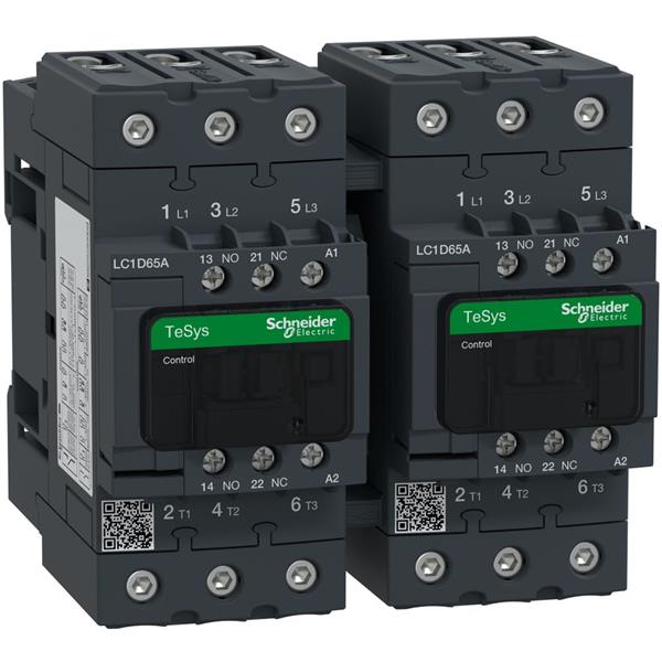 TELEMECANIQUE - Contacteur inverseur EVERLINK 3P AC3 440V 65A avec bobine 230V AC