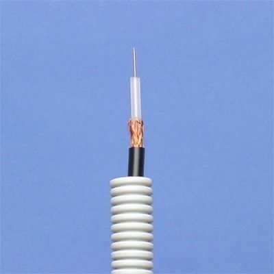 CABLEBEL - Elflex voorbedrade buis 16mm + coax 75 Ohm Telenet PVC grijs 7mm <30m