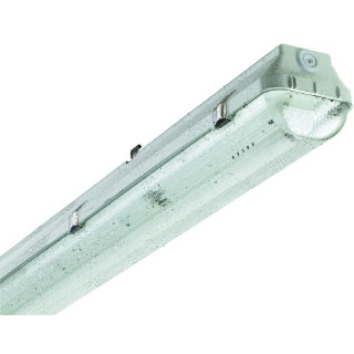 TECHNOLUX - Luminaire étanche type fermé polycarbonate 1x35/49 T5 EVG IP65 clips inox