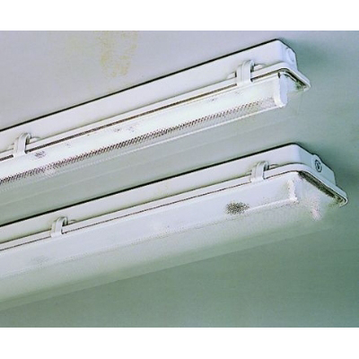 TECHNOLUX - Waterdicht armatuur gesloten type methacrylaat 1x18W EVG IP65 clips kunststof