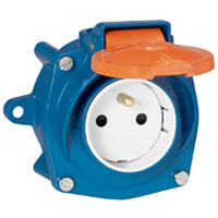 LEGRAND - Wandcontactdoos Martin Lunel 200 V - 10/16A - 2P+A - metaal