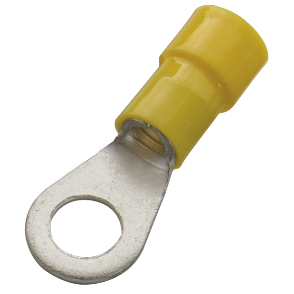 Haupa - Cosse ronde, DIN46237, isolée PVC, 4-6mm², M5, jaune