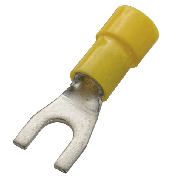 Haupa - Cosse à fourche DIN 46237 jaune isolée PVC 4-6mm² filetage M5