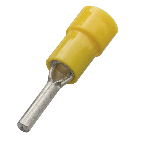 Haupa - Embout rond, isolé PVC, 4-6mm², longueur 28mm, épaisseur fiche 2,6mm, jaune