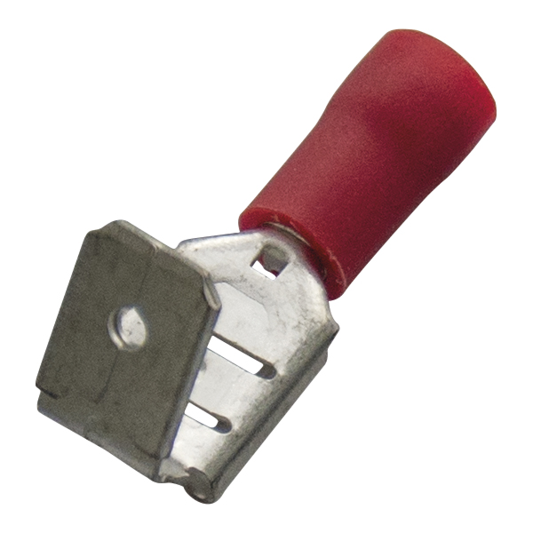 Haupa - Vlaksterkerhuls met aftakking rood PVC geïsoleerd 0,5-1mm² stift 6,3 x 0,8mm