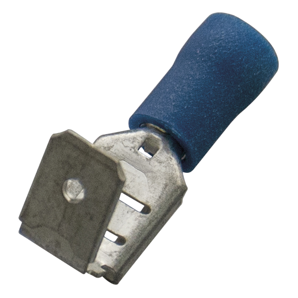 Haupa - Vlaksterkerhuls met aftakking blauw PVC geïsoleerd 1,5-2,5mm² stift 6,3 x 0,8mm