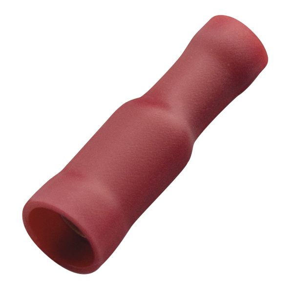 Haupa - Rondstekerhuls rood volledig geïsoleerd PVC 0,5-1mm² stekker 4mm