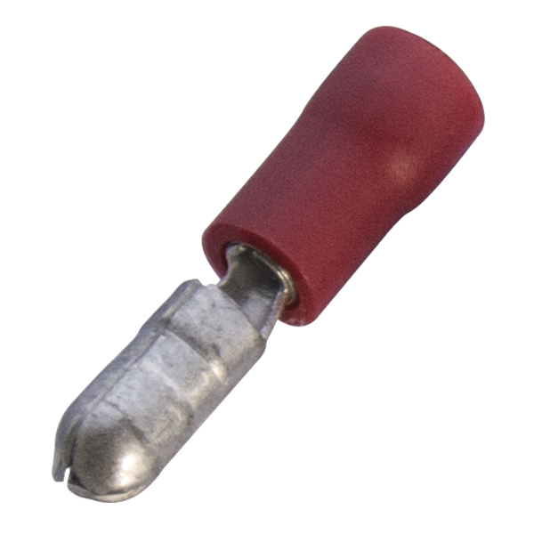 Haupa - Rondsteker rood PVC geïsoleerd 0,5-1mm² lengte stift 4mm