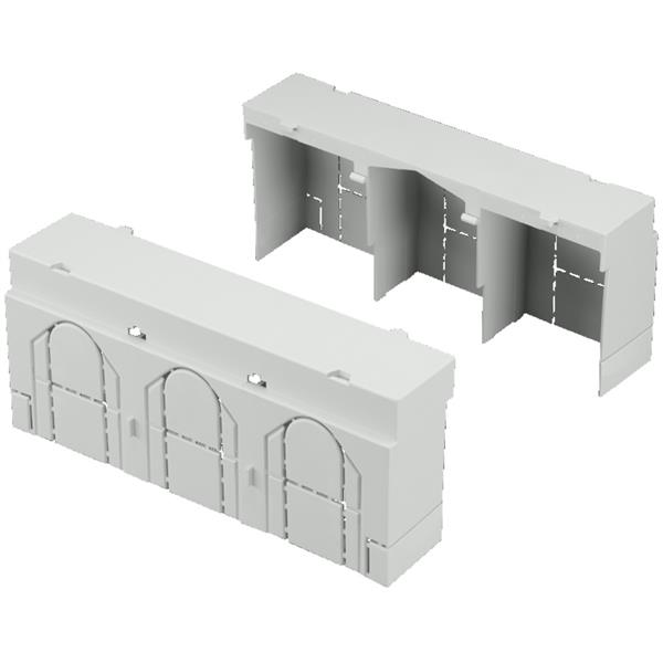 RITTAL - Afdekking aansluitruimte voor NH-lastscheider DIN2, 400A,PA 6, RAL 7035,