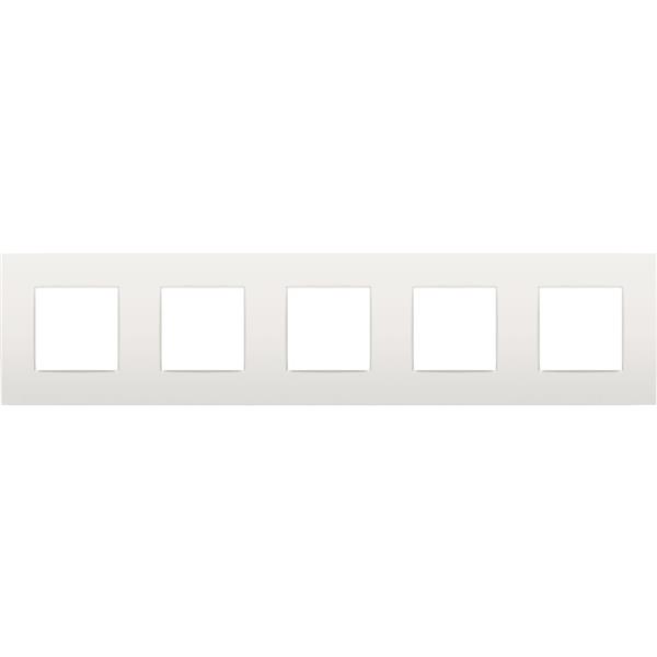 NIKO - Plaque de recouvrement (71mm) quintuple horizontal, blanc