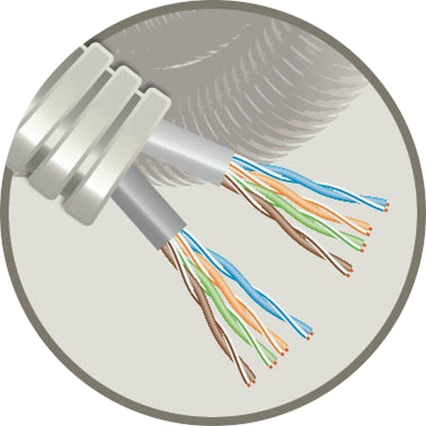CABLEBEL - Elflex tube précâblé 20mm + data 2x U/UTP CAT5e PVC