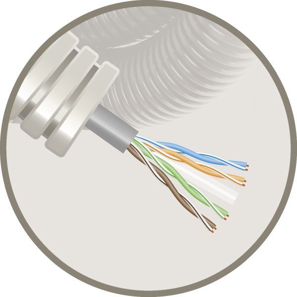 CABLEBEL - Elflex tube précâblé 16mm + data U/UTP CAT6 PVC
