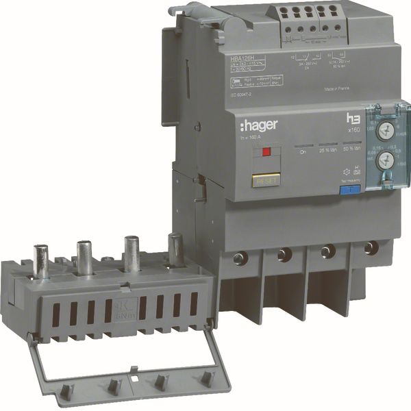 HAGER - Bloc différentiel électronique x160 4P 125A Idn réglable et déclen.t