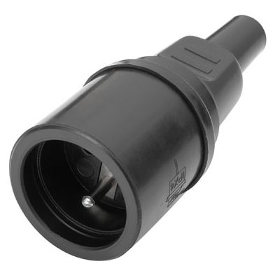 HUPPERTZ - Koppelstekker in rubber 10/16A 250V met aarding, voor 0341GU