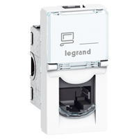 LEGRAND - LCS2 contactdoos RJ45 CAT5e U/UTP 1 module Mosaic witte kleur