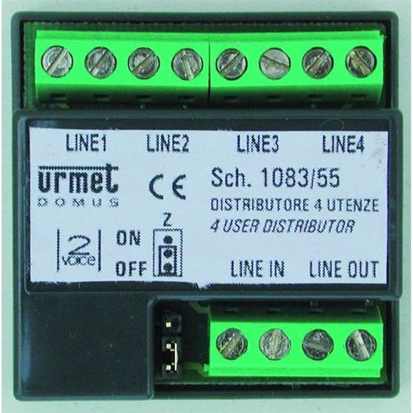 URMET - Distributeur vidéo 2Voice 1ent./4sort.