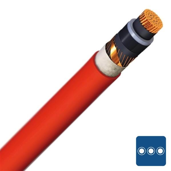ENERGIEKABEL HS - EXECVB middenspanning monogeleider 8,7/15 kV CU PVC rood Eupen F2 150/25mm²