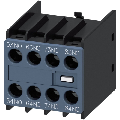 SIEMENS - AUX. SWITCH BLOCK , 4NO COND. PATHS: 1NO, 1NO, 1NO, 1NO FOR CONTACTOR RELAYS SZ