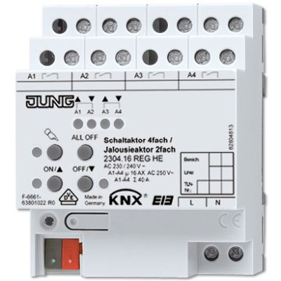 Jung - KNX actionneur TOR 4 sorties / actionneur volet roulant 2 sorties