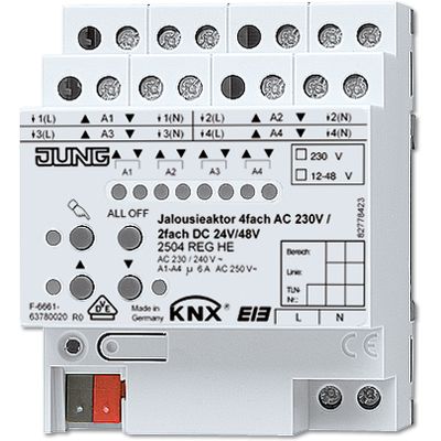 Jung - KNX Actionneur volets 4x 110-230V AC/2x 12-48V DC