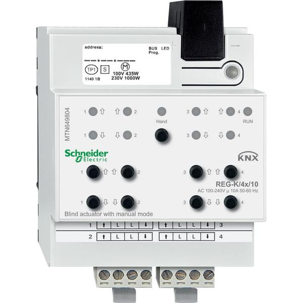 Gardy - Actionneur de volets/stores KNX REG-K 4x 10A à actionnement manuel