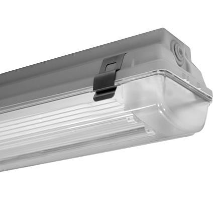 PIL - Acro XS waterdicht armatuur 2x49W T5 polycarbonaat met inox clips iP65