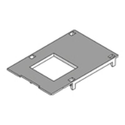 PUK - Plaque de recouvrementmatière synth.noire,l=113mm,L=74mm,pr 1 mécanisme 45x45mm