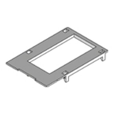PUK - Plaque de recouvrementmatière synth.noire, l=113mm,L=74mm,pr 2 mécan. 45x45mm