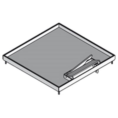 PUK - Set: cassette carrée en acier inox 19x258x258mm,4 vis M4x16,couvercle carré,12m