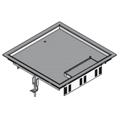 PUK - Boîte de raccordement carrée+rebord acier inox,284x284mm, 12mm