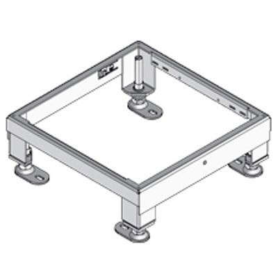 PUK - Unité de nivellement en acier, 258x258mm, h=160mm,réglable en hautueur +85mm