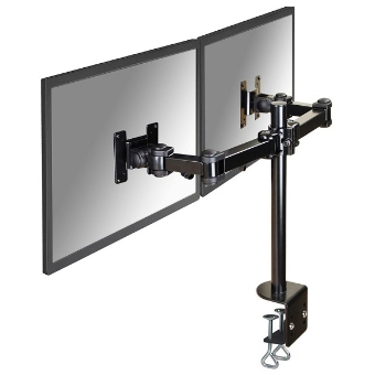 NewStar - Support Bureau Ecran Plat - 2 x 10-26 - 12 kg - VESA 75&100 - Pince