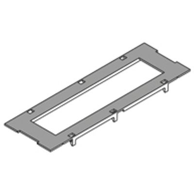PUK - Plaque de recouvrementmatière synth.noire, l=226mm,L=74mm,pr 4 mécan. 45x45mm