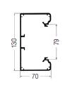 REHAU - SIGNO BK wandgoot Kunststof Goot 70 x 130 RAL9010