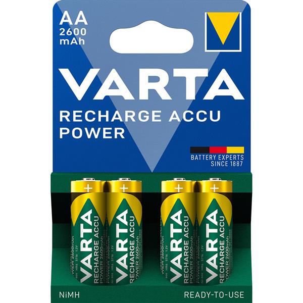 VARTA - PROFESSIONAL RECHARGEABLE ACCU oplaadbaar Ni-MH HR6 Penlite AA 1,2volt 2600mAh