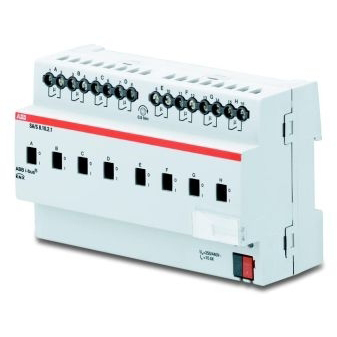 Busch Jaeger - Schakelaktor, KNX, 8-voudig, 10A, manuele bediening, Din-rail