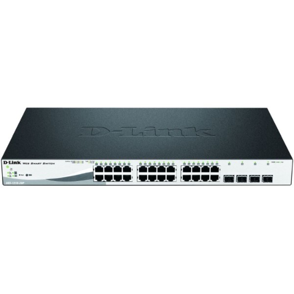 D-Link - 24 PoE 10/100/1000 Base-TX port with 4 x SFP ports 193W