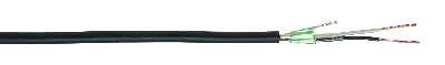 CABLES SPECIAUX - Instrumentation RE-2Y(St)Y IEC 332-3 PE noir 2P0,75mm²