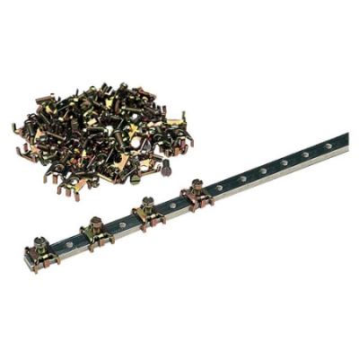 VYNCKIER - Rail 12x5 met 50 klemmen en schroeven