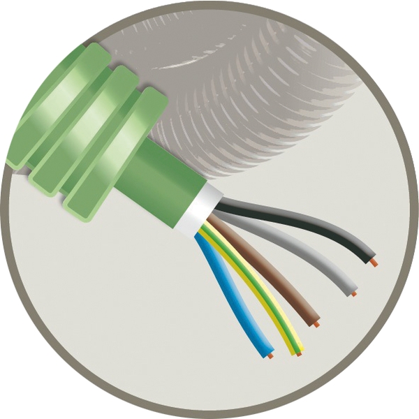 CABLEBEL - Green Flex tube précâblé 20mm LS0H vert + installation XGB 5G1,5mm²
