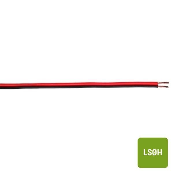 CABLES SPECIAUX - Câble haut-parleur LS0H rouge/noir intérieur 2x0,75mm²
