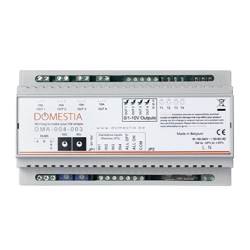Domestia - Module dextension 4 sorties télévariées (4x0/1-10V)