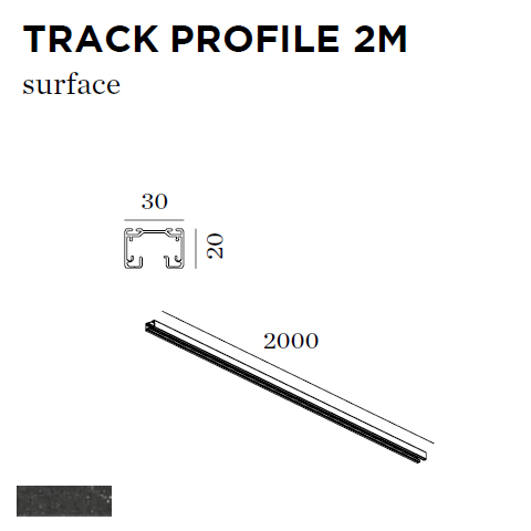WEVER & DUCRE - TRACK PROFILE 2M zwart