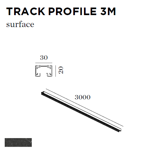 WEVER & DUCRE - TRACK PROFILE 3M zwart