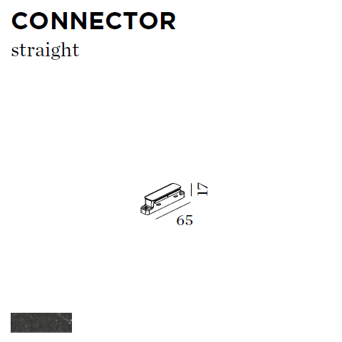 WEVER & DUCRE - CONNECTOR STRAIGHT 65x17x65mm zwart